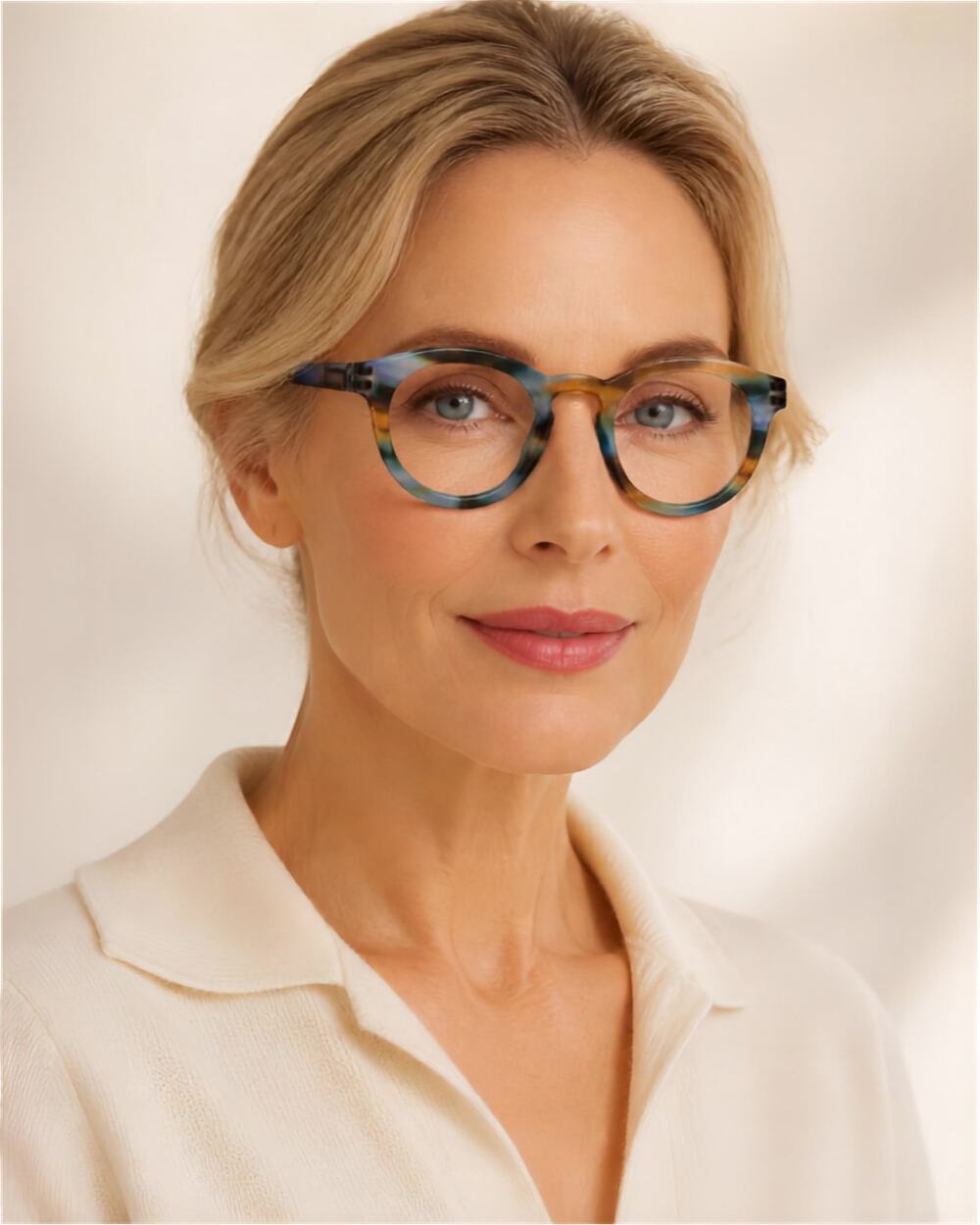 Peepers by PeeperSpecs Stardust Square Blue Light Glasses +2.25 Multi Horn NWT
